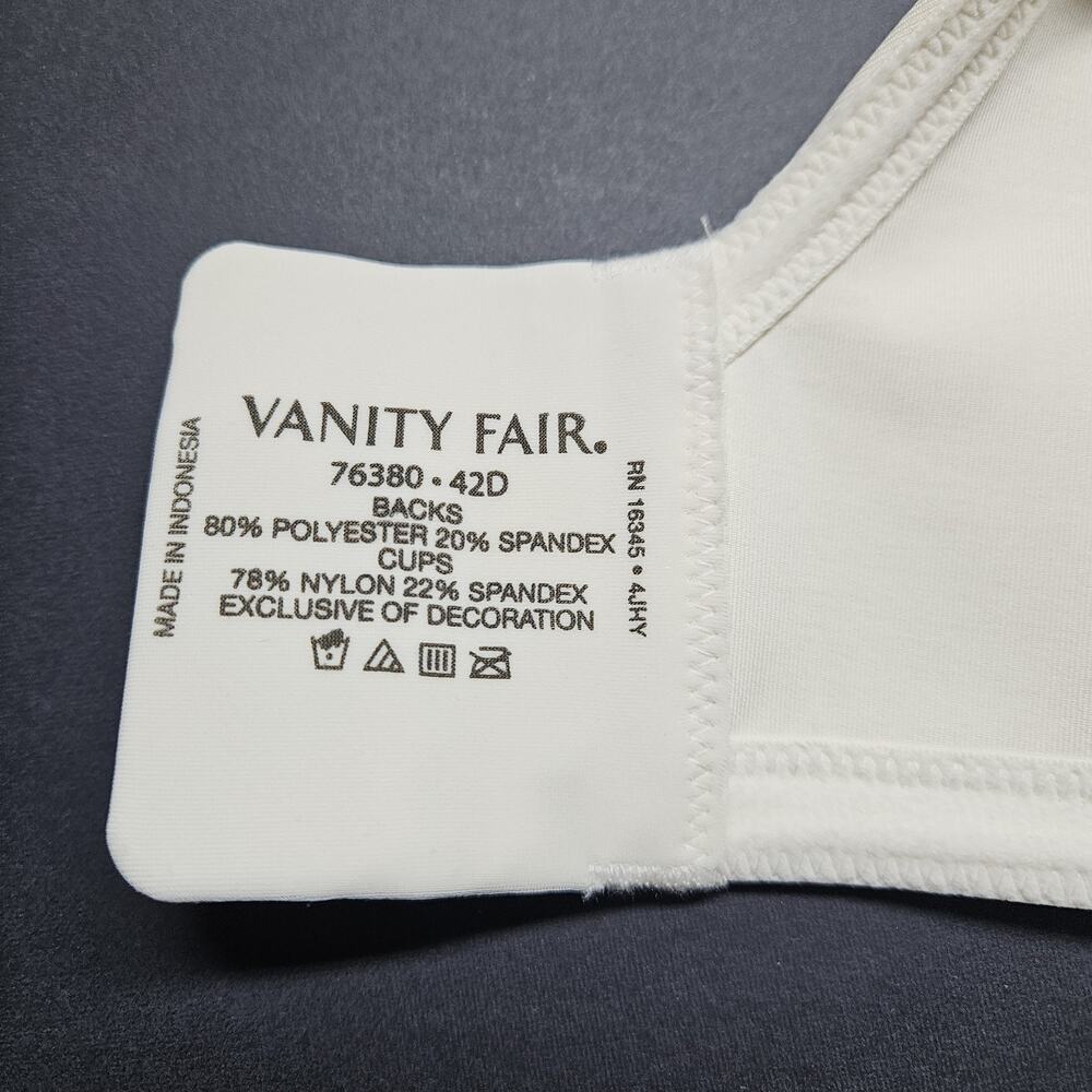 Vanity Fair BeautyBack Ivory 42D Bra Style # 76380 - Picture 6 of 6
